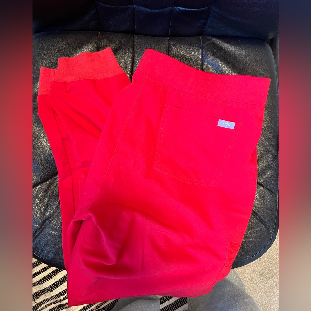 Winning Red XL Tall Zamora scrub pants Figs